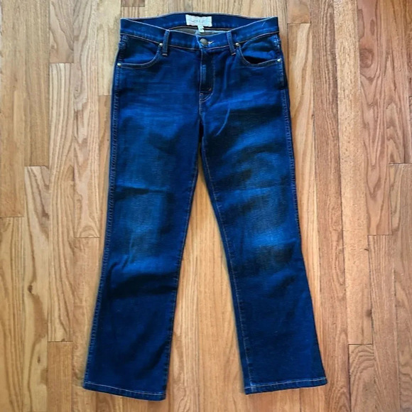 The Great sz 26 The Low Rise Nerd Crop 15” waist 9” rise 25” inseam dark wash - Picture 1 of 7